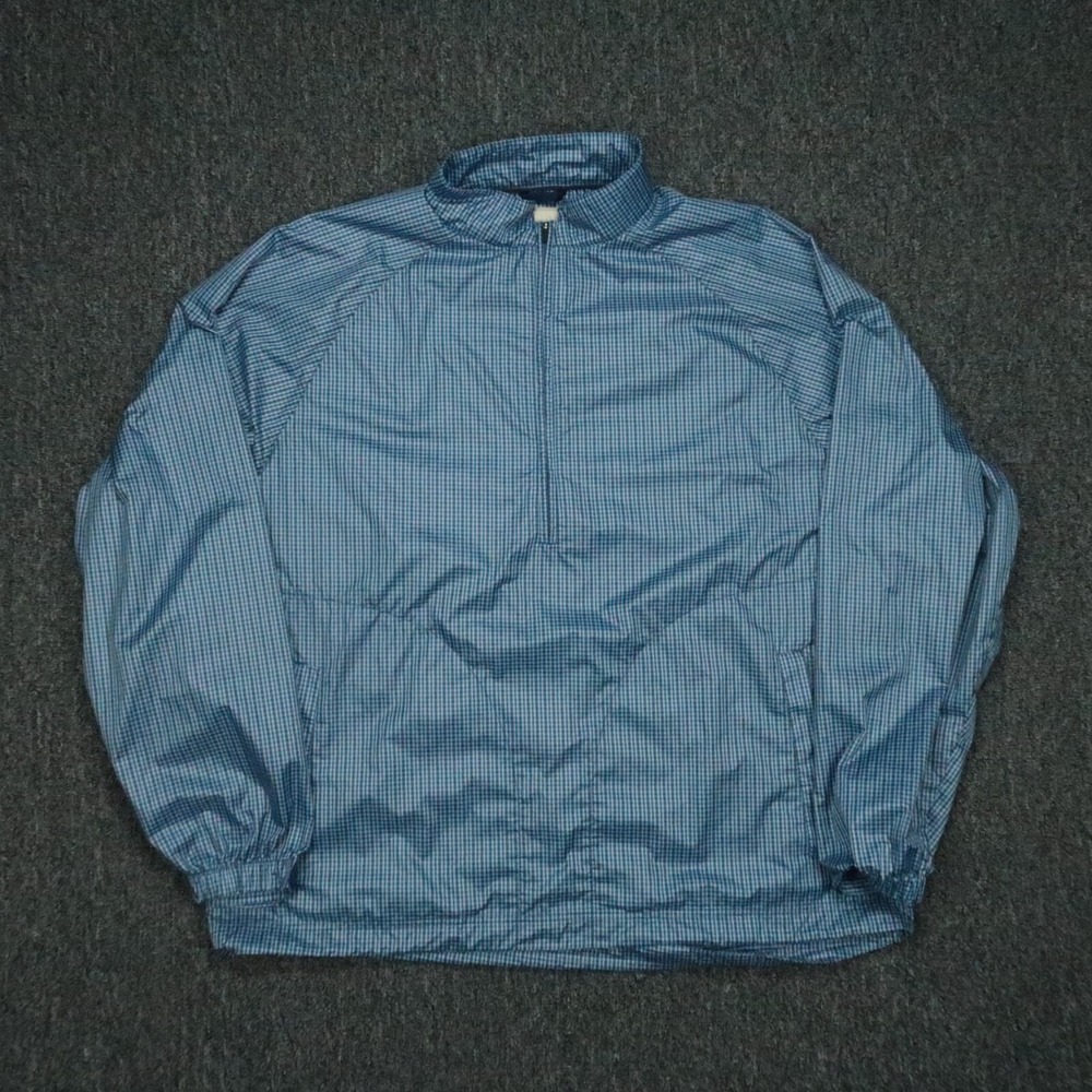 Donald Ross Jacket Mens Medium Blue Half Zip Windbreaker Rain Performance Golf